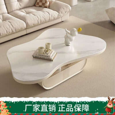 Bàn cà phê kết hợp tối giản hiện đại hình dạng đặc biệt phòng khách mây đỏ kem gió đá ban bàn trà đám mây mới