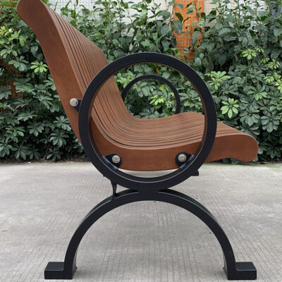 Bán buôn ghế công viên băng ghế ngoài trời ngoài trời ghế cảnh quan trung tâm mua sắm ghế giải trí gỗ chống ăn mòn ghế giải trí sắt ngoài trời