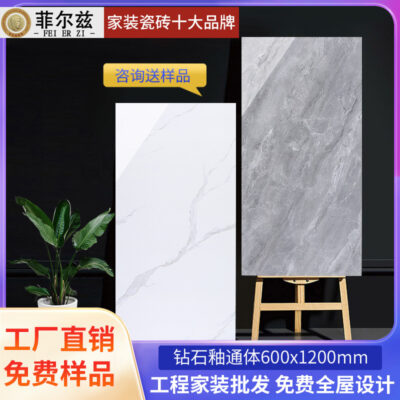 Các lĩnh vực gạch lát nền Phật Sơn Quảng Đông 600 * 1200 gạch lát sàn bằng đá cẩm thạch toàn thân gạch ốp tường phòng khách