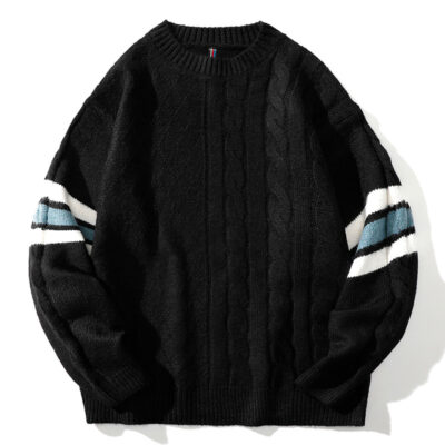 Nguồn sỉ xưởng áo len nam xuất khẩu thu đông trẻ trung mới áo len cổ tròn xu hướng thời trang nam mẫu