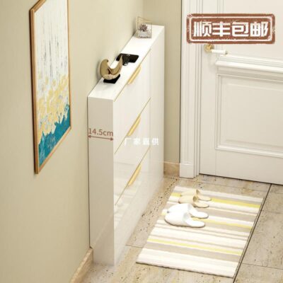 Tủ giày sang trọng nhẹ 15cm cửa nhà đổ tủ giày đơn giản hiện đại sơn cửa ra vào tiền sảnh hẹp 14cm