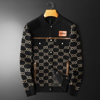 Cardigan Nam 2023 Mùa Xuân Và Mùa Thu Mới Áo Len Nam Dây Kéo Áo Len Dệt Kim Phối Ve Áo Ôm Dạ Nỉ Áo Khoác