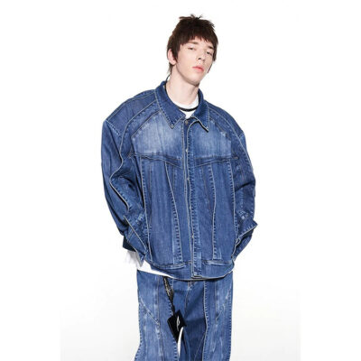 Mùa Xuân Năm 2023 Nam Ve Áo Triều Thương Hiệu Sọc Thời Trang Rời Size Lớn Áo Khoác Bé Trai Dụng Cụ Áo Khoác Denim