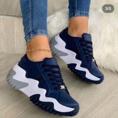 Thương Mại Ngoại Thương Giày Sneaker Nữ Mùa Thu Mới 43 Size Lớn Âu Mỹ Thường Ngày Đế Dày Giày Bố Giày Đơn