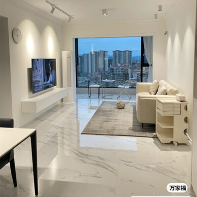 Country Garden 800x800mm trắng lát sàn phòng khách bìa cứng phòng cải tạo sửa chữa ban công phòng khách pass shop