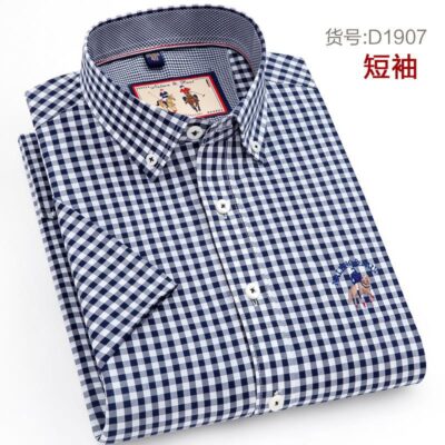 Áo sơ mi cotton kẻ sọc ngắn tay Paul cho nam D1907 D1908 D1909