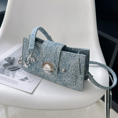 Túi denim nữ 2023 phổ biến mới thích hợp xuân hè phong cách hot túi vuông nhỏ túi đeo vai cao cấp túi Messenger