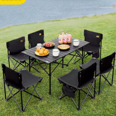 Nhà Thám Hiểm Ngoài Trời Bàn Gấp Di Động Cắm Trại Bàn Dã Ngoại Bàn Ghế Cắm Trại Tiếp Liệu Thiết Bị Trứng Bàn Cuộn