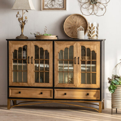 Mới Phong Cách Mỹ Gỗ Tủ Tủ Lạnh Retro Đồ Nội Thất Tủ Phòng Khách Hiên Tủ Chống Tường Đôi Cửa Tủ Bảo Quản Bán Buôn