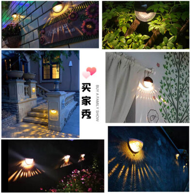 Năng lượng mặt trời treo tường máy giặt ngoài trời chống nước sân sân vườn bố trí đèn tường trang trí ban công hàng rào ánh sáng bóng đèn ngủ