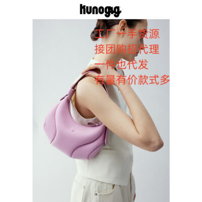 KUNOGIGI Guliang Jiji Bóng Chày Túi Sát Nách Nữ Cao Cấp Cảm Giác Túi Hốc Túi Đeo Vai Hình Trăng Lưỡi Liềm Túi