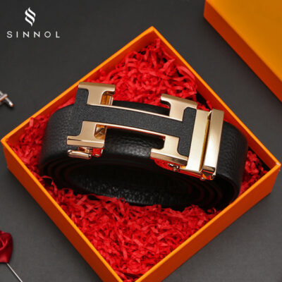 Thương Hiệu Da Thắt Lưng Nam Tặng Khóa Tự Động Quần Lớp Đầu Tiên Da Bò Thắt Lưng Bé Trai Kinh Doanh Dây Sỉ