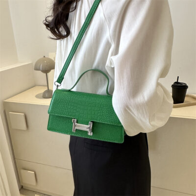 Phong cách phương Tây túi vuông nhỏ gợi cảm nữ họa tiết cá sấu đeo vai Túi Messenger thời trang đơn giản phong cách Hàn Quốc hot girl xách tay túi xách