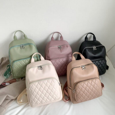 2023 Mới Geling Ba Lô Thời Trang Nữ Đơn Giản Vải Chống Thấm Công Suất Lớn Ba Lô Nữ Trung Học Sinh Túi