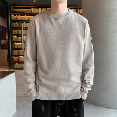 Miễn Phí Vận Chuyển Mùa Đông Chất Lượng Cao Nam Cổ Tròn Đa Năng Áo Len Rời Cổ Áo Áo Len Dệt Kim