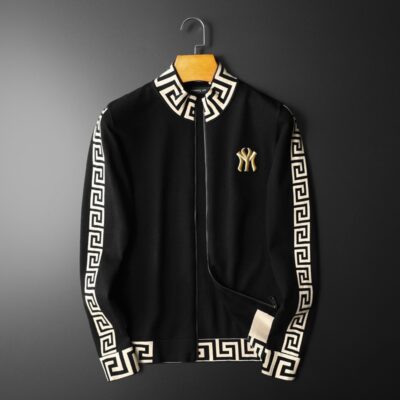 Áo khoác cardigan nam xuân thu 2023 mới áo dây kéo thêu logo dài tay xu hướng thời trang áo len dệt kim áo khoác nam