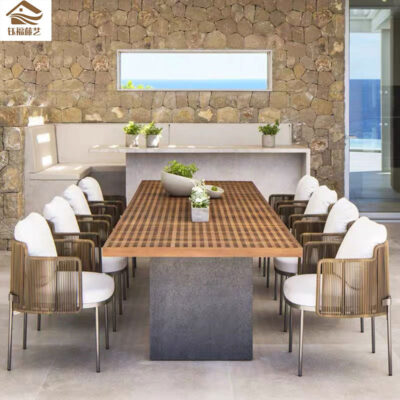 Ghế Bàn ghế mây bộ ba mảnh sân sáng tạo ban công ngoài trời bàn ghế biệt thự giải trí sân vườn bàn ghế kết hợp bàn cà phê