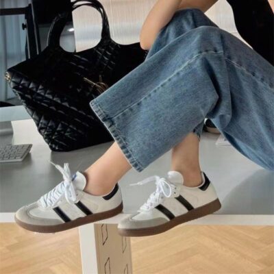 Phiên bản cao Putian mùa hè samba 0g giày nhỏ màu trắng Forrest Gump retro giày huấn luyện đạo đức cho nam và nữ cùng giày thể thao