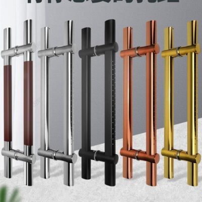 Cửa kiếng tay nắm lớn cửa kính sang trọng cửa kính shop tay nắm lớn cửa gỗ cửa gỗ dày cặp khách sạn