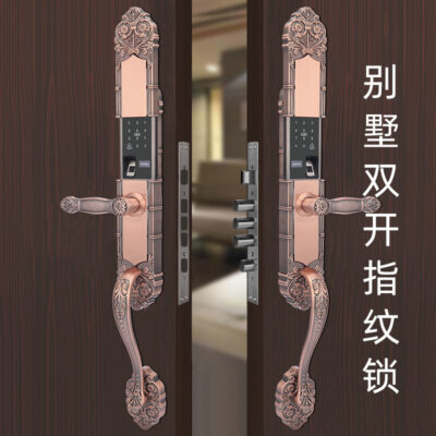Hộ Gia Đình Mật Khẩu Khóa Chống Trộm Cửa Vân Tay Khóa Điện Tử Quẹt Thẻ Quốc Gia Đôi Mở Châu Âu Khóa Cửa Điều Khiển Từ Xa