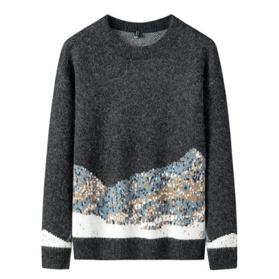 Nhà máy bán buôn xuất khẩu 2022 áo sơ mi nam mới họa tiết cá tính hàng dệt kim xu hướng thời trang trẻ trung