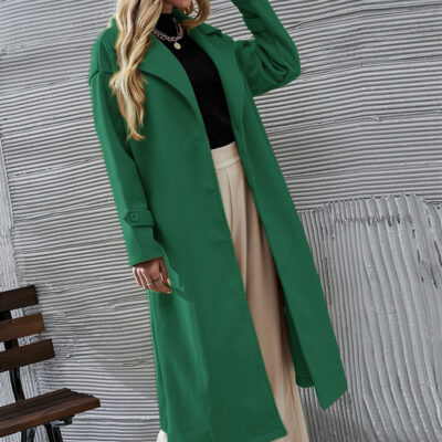 Amazon Xanh Cashmere Áo Khoác Nữ Hot Mom Mùa Đông Âu Mỹ Áo Khoác Len Nhỏ Ấm Áp Nữ Áo Gió Nữ