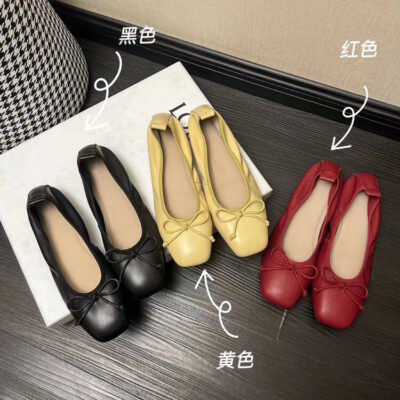 Giant soft ~ giày nữ da cừu giày đế bằng siêu mềm giày mùa xuân giày đơn nữ giày đậu phẳng thoải mái và dễ thương