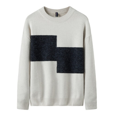 Năm 2022 Nam Dệt Kim Thu Đông Mới Cổ Tròn Dệt Kim Xu Hướng Thời Trang Cá Tính Đẹp Trai Áo Len