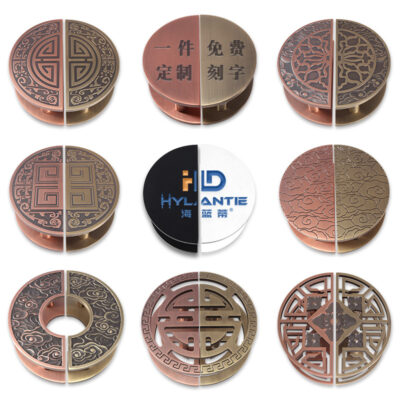 Tay nắm cửa hình bán nguyệt khắc chữ Trung Quốc cổ hình tay nắm cửa hình bán nguyệt cá tính tay nắm cửa kính sáng tạo