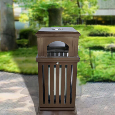 thùng rác ngoài trời thùng rác vệ sinh lớn bằng thép không gỉ phân loại ngoài trời tài sản cộng đồng khuôn viên thùng rác