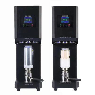 Can nhựa chai trà sữa cốc nhôm có thể đóng thùng máy hướng dẫn sử dụng bán tự động đẩy thương mại máy đóng gói hộp mang đi