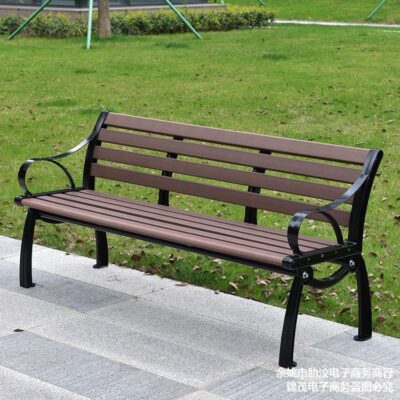 Ghế công viên ngoài trời băng sân vườn ghế sau nhựa chống ăn mòn gỗ ghế thư giãn vuông băng ghế sân vườn ban công đôi