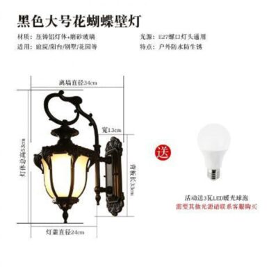 Đèn Tường Năng Lượng Mặt Trời Ngoài Trời Chống Thấm Nước Đèn Sân Vườn Châu Âu Biệt Thự Sân Vườn Mỹ Ngoài Trời Ban Công Lối Đi Ánh Sáng Hành Lang