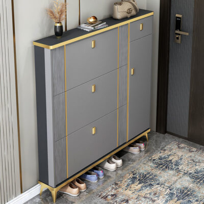 Tủ giày rất hẹp Đẹp sang trọng mỏng lật xô cửa nhà  hiên tủ đơn giản hiện đại cửa đựng giày giá giày