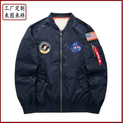 Tùy chỉnh mùa đông 2021 áo khoác bomber nam hợp thời trang cổ đứng đồng phục bóng chày áo khoác thể thao size lớn xuyên biên giới