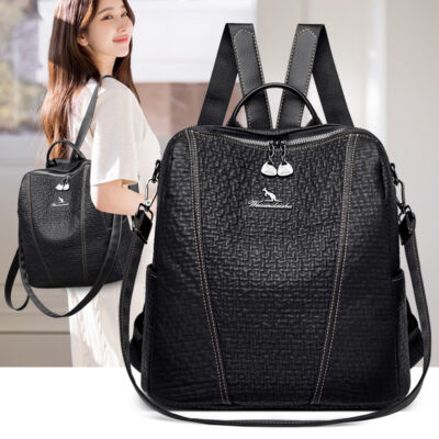 Balo thời trang nữ phiên bản Hàn Quốc mới 2023 ba lô nữ đơn giản sức chứa lớn túi đeo vai du lịch giải trí đa năng