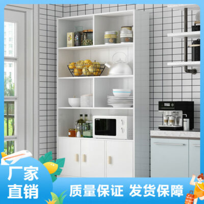 Tủ rượu tủ bếp kiểu Bắc Âu tích hợp tủ bếp tối giản hiện đại với tủ cửa lò vi sóng để đồ đa chức năng.