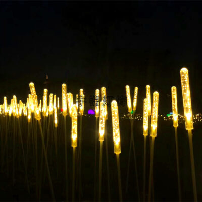 LED mô phỏng đèn sậy acrylic bong bóng thanh sậy cắm bãi cỏ đèn ngoài trời không thấm nước đèn phong cảnh vuông