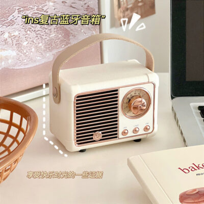 Loa Bluetooth xuyên biên giới Nhà sản xuất thẻ âm thanh di động mini Retro Mini Máy tính không dây Quà tặng thông minh