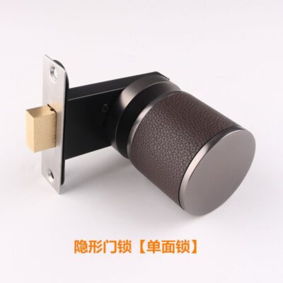 Khóa cửa vô hình một mặt khóa hình cầu nền tường tối khóa vân gỗ tay nắm cửa phòng ngủ nhà tắt tiếng Khóa cửa
