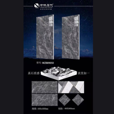 Gạch đá hoa cương toàn thân sứ 400x800 ốp tường phòng khách bếp phòng tắm ốp tường ion âm