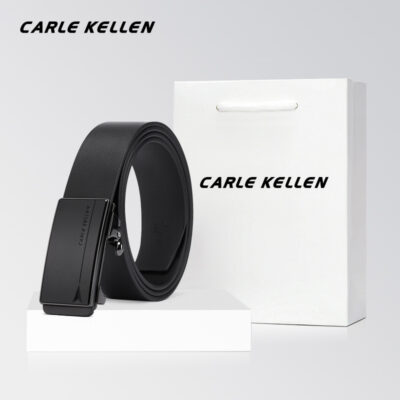 CARLE KELLEN Thắt Lưng Nam Da Khóa Tự Động Công Sở Không Răng Thắt Lưng Nam Trẻ Trung Niên Thắt Lưng