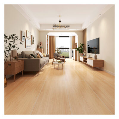Gạch vân gỗ phong cách kem 6001200 mờ gạch vân gỗ phòng khách gạch giả gỗ 600x1200 lát nền