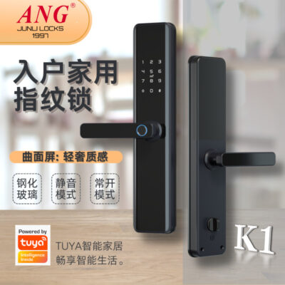 Đèn sang trọng ngoại thương K1 chống trộm cửa khóa thông minh cửa gỗ điều khiển từ xa khóa mật khẩu khóa điện tử khóa vân tay