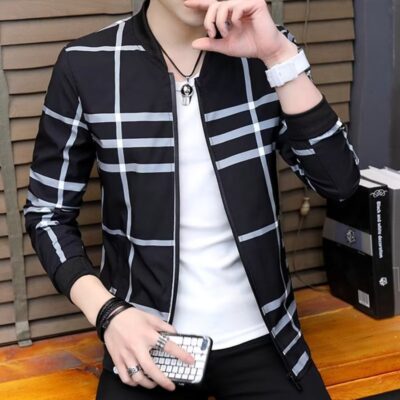 Áo Khoác Nam Xuân Thu 2023 Mới Đồng Phục Bóng Chày Giày Lười Hợp Thời Trang Nam Cổ Đứng Áo Khoác Plus Kích Thước Hợp Thời Trang