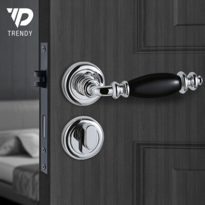 Trong Nhà Retro Phòng Cửa Gỗ Khóa Tay Cầm Phòng Ngủ Cơ Chia Tắt Tiếng Cửa Từ Bộ Tay Cầm Bán Buôn