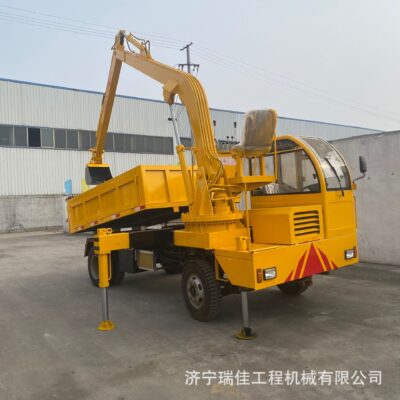 Bốn không giống như xe tải đào nông nghiệp bốn bánh phương tiện vận tải dây thường xuân máy đào máy đào máy đào máy đào tích hợp cẩu và đào