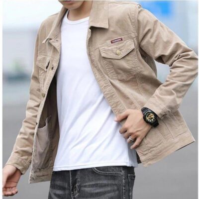 Áo khoác denim nam vải nhung áo khoác cao cấp áo khoác mùa xuân cao cấp áo khoác nam áo khoác nam 30 tuổi đẹp trai