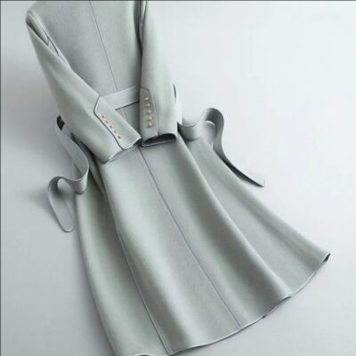Áo khoác cashmere hai mặt dành cho nữ giữa mùa xuân và mùa thu phiên bản mới cao cấp của áo khoác len phong cách Hàn Quốc