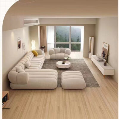 Bắc Âu Đơn Giản Ngôi Nhà Lớn Góc Sofa Đèn Phòng Khách Sang Trọng Công Nghệ Vải Vợ Lẻ Thời Trang Một Lưới Ghế Sofa Màu Đỏ